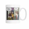 Funny vintage comic pop art she’s high mug
