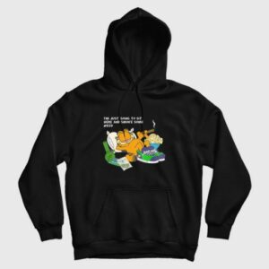 Garfield Im Just Going To Sit Here and Smoke Some Weed Hoodie 3