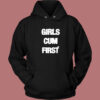 Girls Cum First 80s Hoodie Style