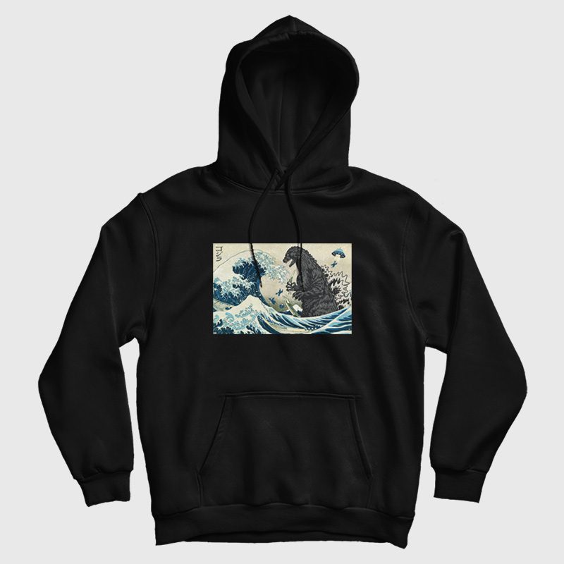 Godzilla Great Wave Hoodie Godzilla Great Wave Hoodie