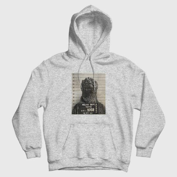 Godzilla Mugshot Police Dept Tokyo Hoodie