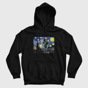 Godzilla Vincent Van Gogh Starry Night Hoodie 3