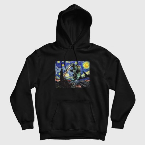 Godzilla Vincent Van Gogh Starry Night Hoodie Godzilla Vincent Van Gogh Starry Night Hoodie