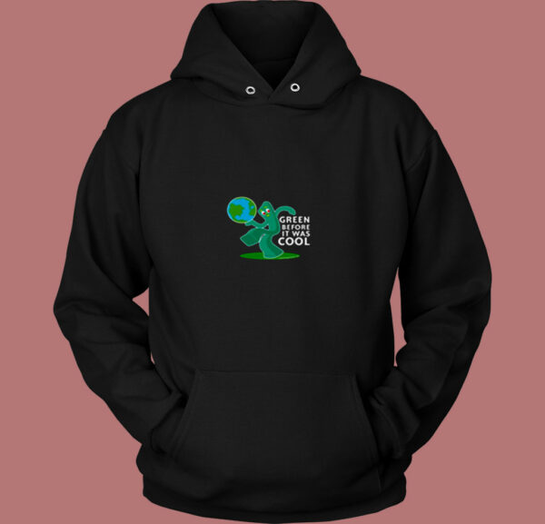 Gumby Green Before It Was Cool Earth Planet 80s Hoodie