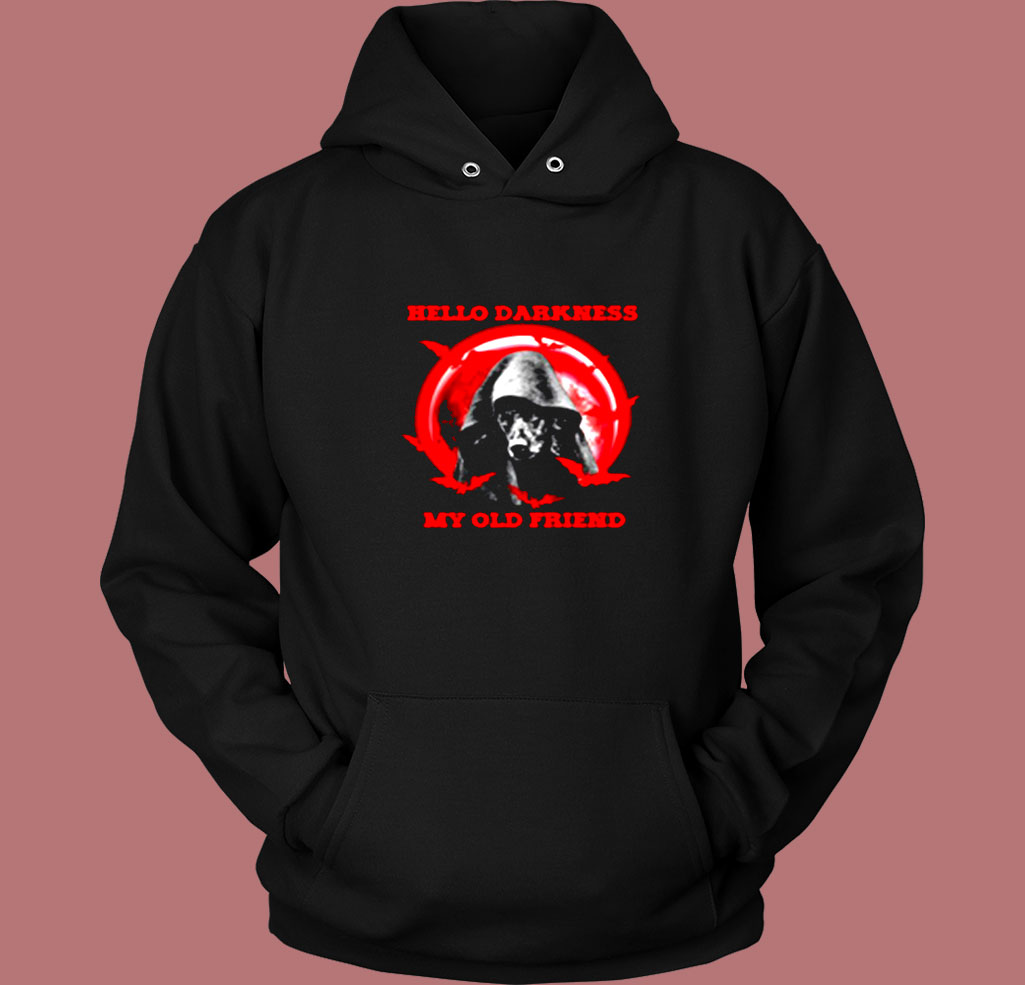 Halloween Dogs Hello Darkness My Old Friend Vintage Hoodie Halloween Dogs Hello Darkness My Old Friend Vintage Hoodie