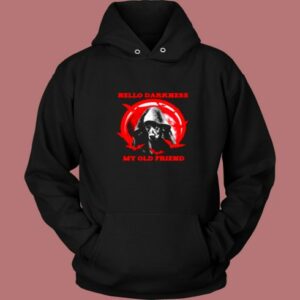 Halloween Dogs Hello Darkness My Old Friend Vintage Hoodie