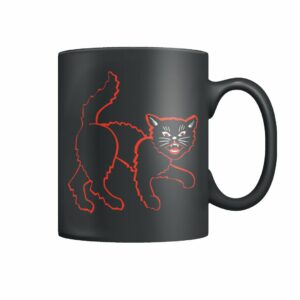 Halloween black cat mug