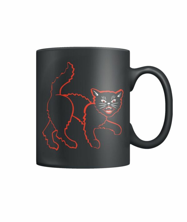 Halloween black cat mug
