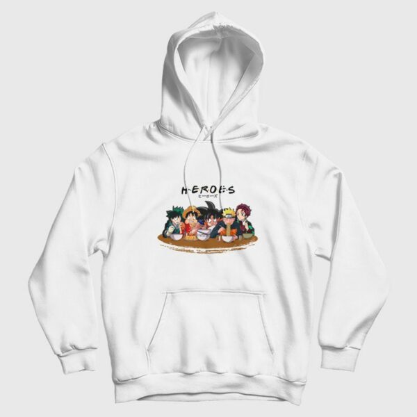 Heroes Izuku Luffy Goku Naruto Tanjiro Hoodie