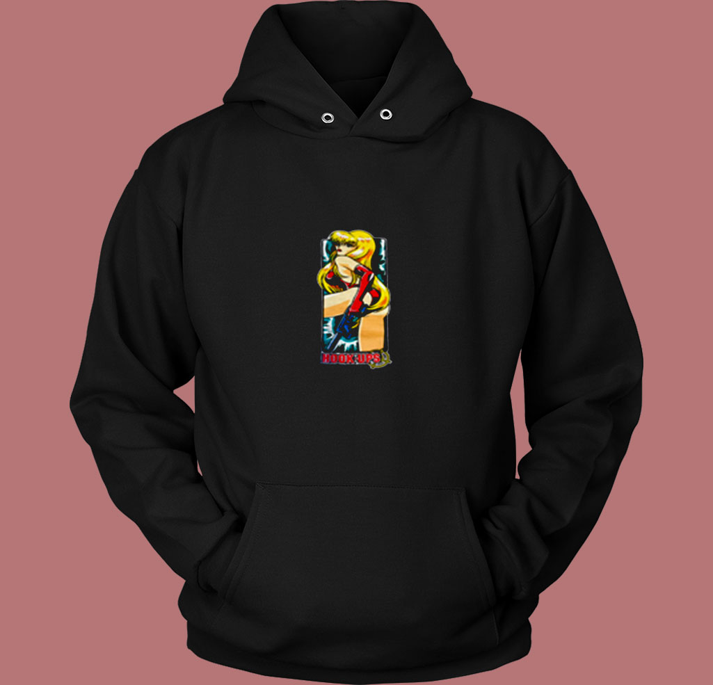 Hookups Gun Anime 80s Hoodie Hookups Gun Anime 80s Hoodie