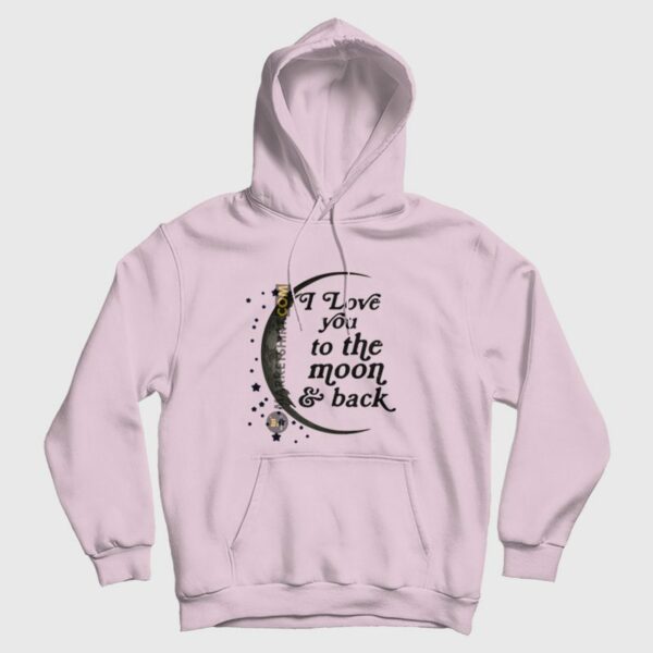 I Love You To The Moon and Back Hoodie Matching Couple Left