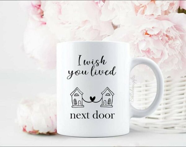 I wish you lived next door mug