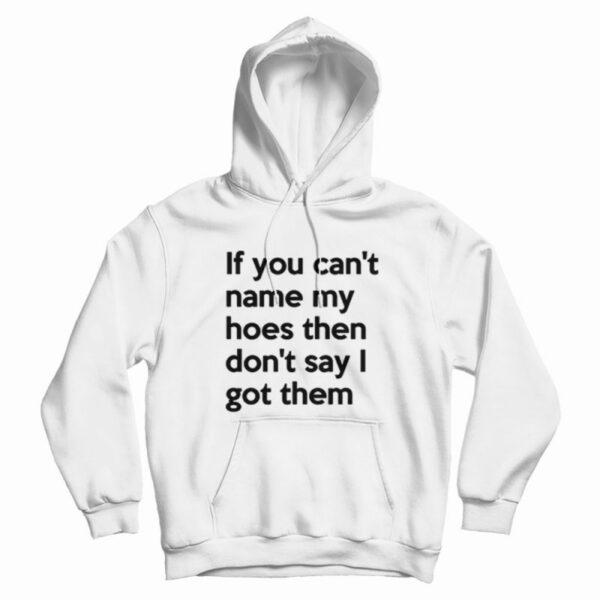 If You Can’t Name My Hoes Hoodie