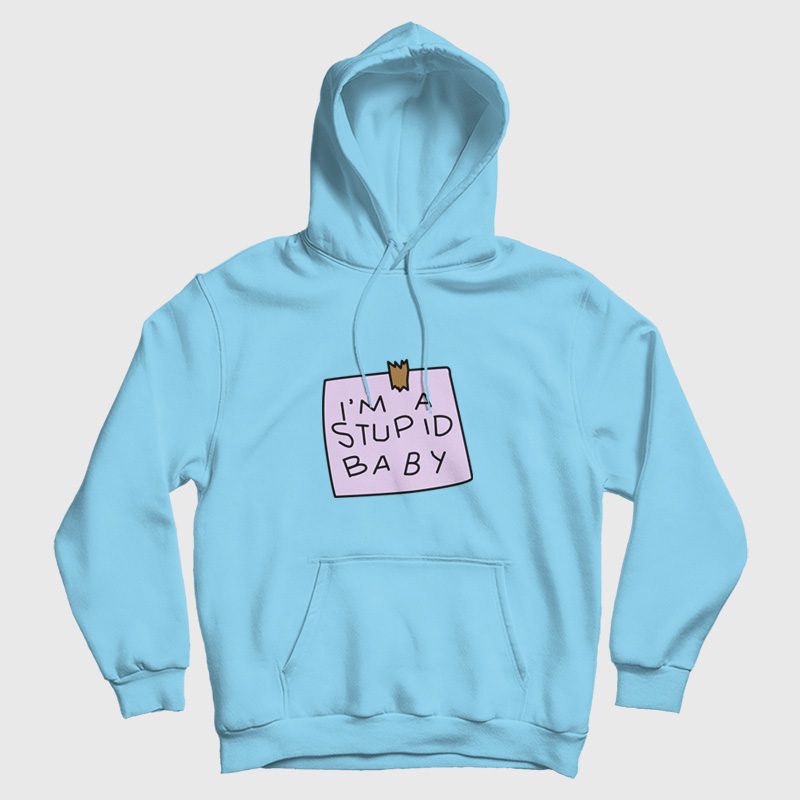 I'm A Stupid Baby Hoodie Simpsons I'm A Stupid Baby Hoodie Simpsons