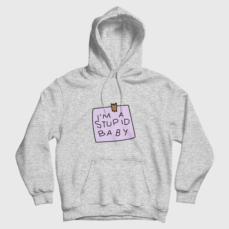 I'm A Stupid Baby Hoodie Simpsons I'm A Stupid Baby Hoodie Simpsons