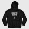 I’m With Stupid Matching Couple Hoodie