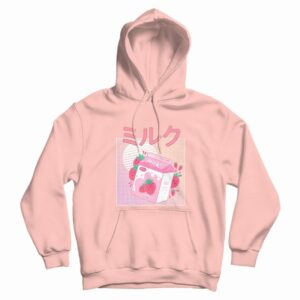 Japanese Kawaii Strawberry Milkshake Hoodie