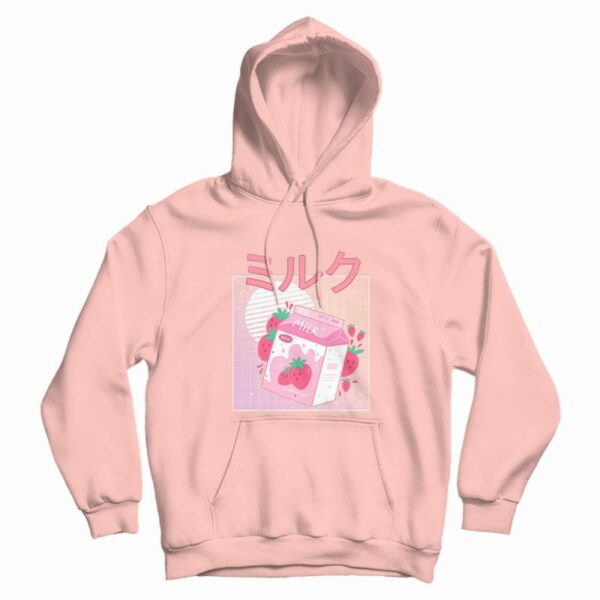 Japanese Kawaii Strawberry Milkshake Hoodie
