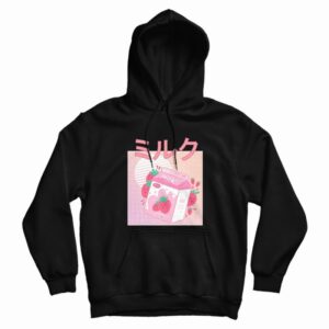 Japanese Kawaii Strawberry Milkshake Hoodie
