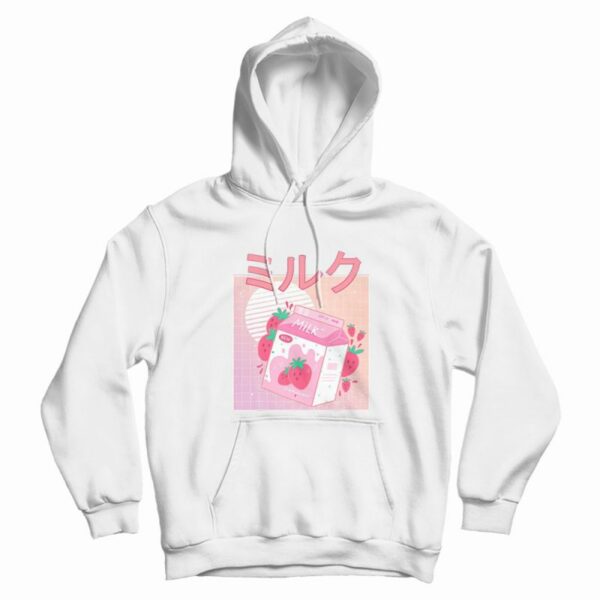 Japanese Kawaii Strawberry Milkshake Hoodie