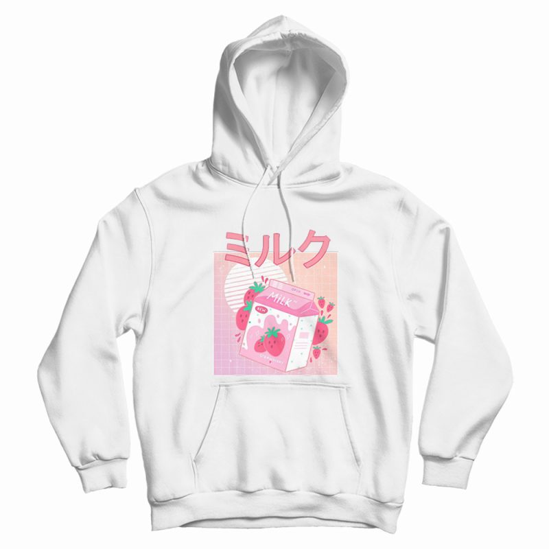 Japanese Kawaii Strawberry Milkshake Hoodie Japanese Kawaii Strawberry Milkshake Hoodie
