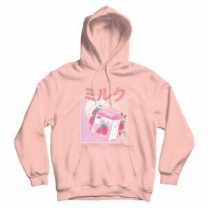 Japanese Kawaii Strawberry Milkshake Hoodie 4