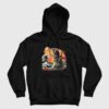 Japanese Retro Samurai Cat The Great Wave Hoodie