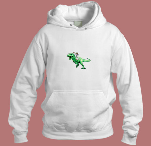 Jesus Riding A Dinosaur Aesthetic Hoodie Style