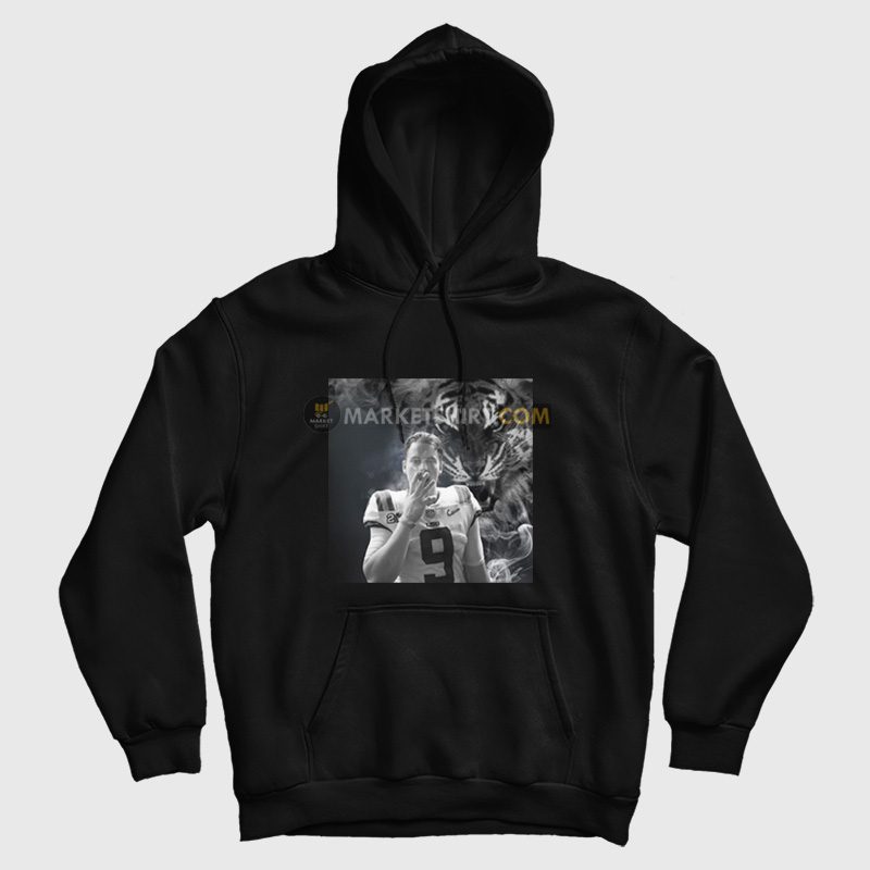 Joe Burrow Smoking Cigar Bengals Hoodie Joe Burrow Smoking Cigar Bengals Hoodie