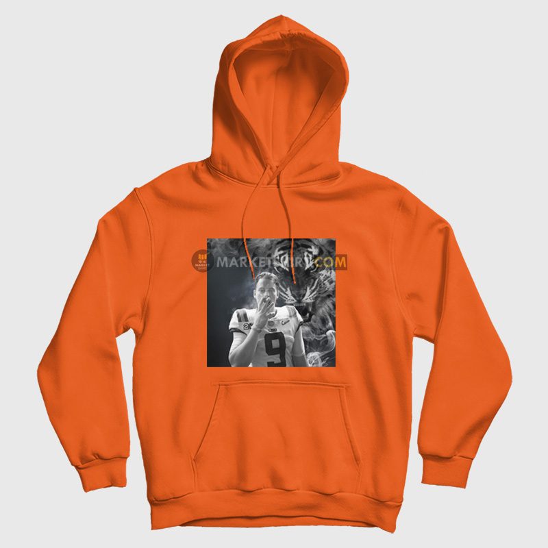 Joe Burrow Smoking Cigar Bengals Hoodie Joe Burrow Smoking Cigar Bengals Hoodie