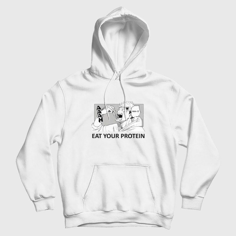 Jujutsu Kaisen Eat Your Protein Hoodie Jujutsu Kaisen Eat Your Protein Hoodie