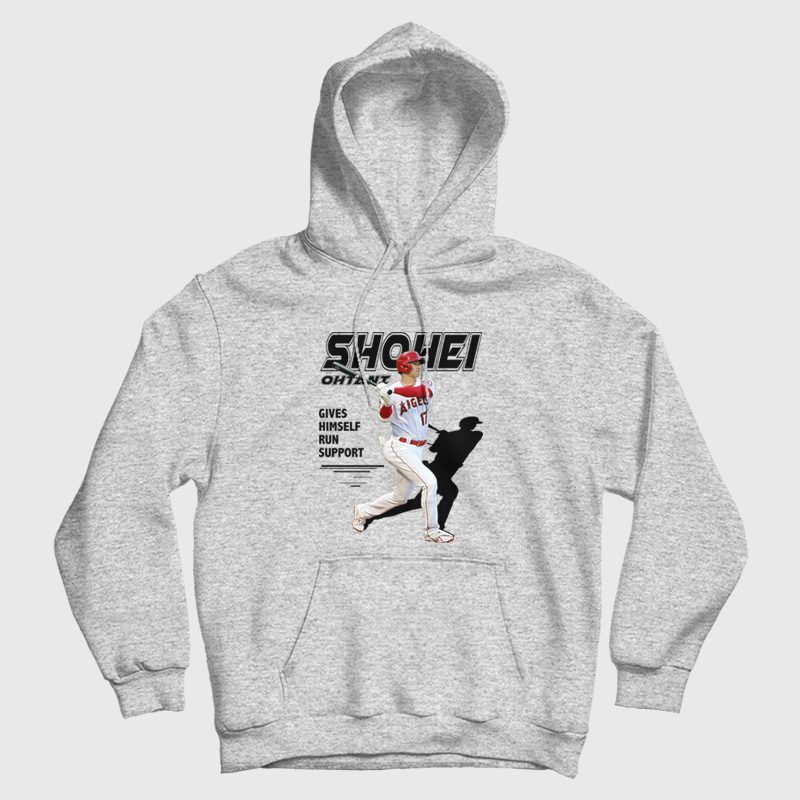 Los Angeles Angels Shohei Ohtani Gives Himself Run Support Hoodie Los Angeles Angels Shohei Ohtani Gives Himself Run Support Hoodie
