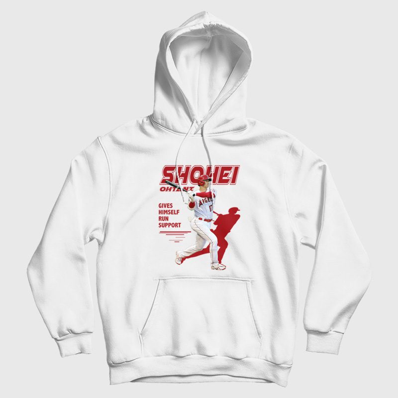 Los Angeles Angels Shohei Ohtani Gives Himself Run Support Hoodie Los Angeles Angels Shohei Ohtani Gives Himself Run Support Hoodie