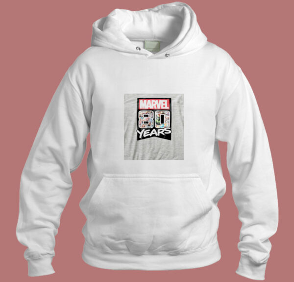 Marvel Comics 80 Years Aesthetic Hoodie Style