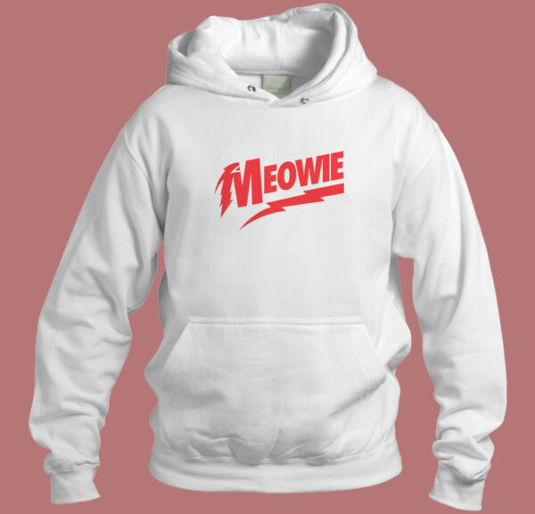 Meowie David Bowie Parody Hoodie Style