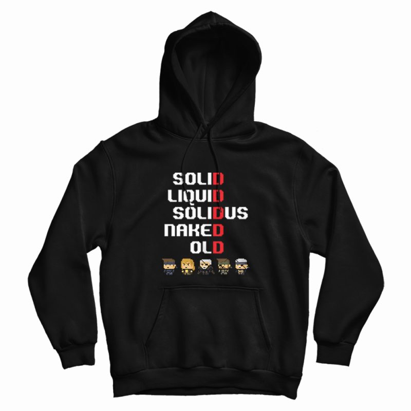 Metal Gear Solid Liquid Solidus Naked Old Hoodie Metal Gear Solid Liquid Solidus Naked Old Hoodie