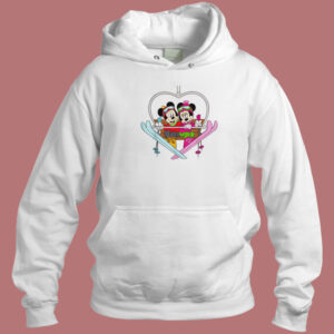 Mickey And Minnie Heart Shaped Sky Hoodie Style
