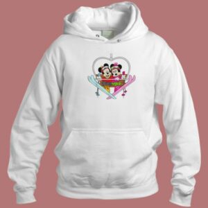 Mickey And Minnie Heart Shaped Sky Hoodie Style