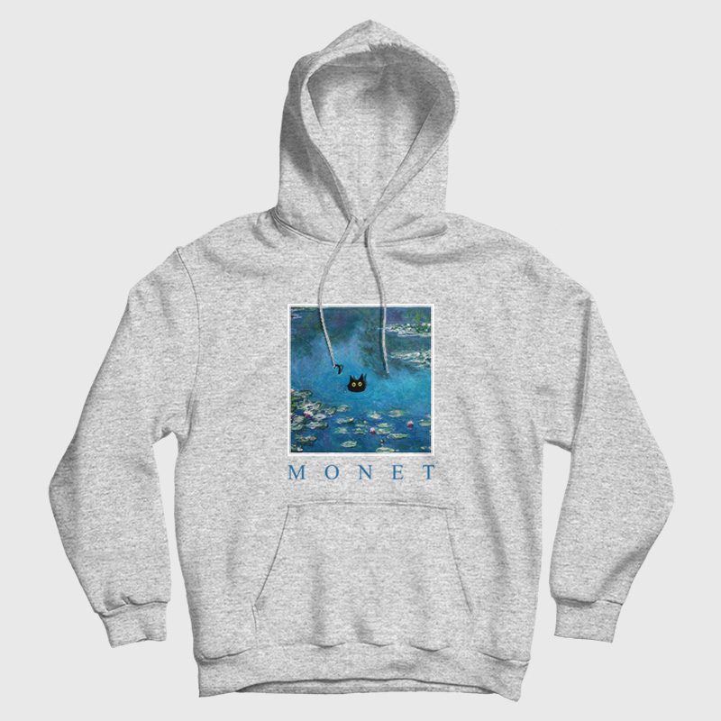 Monet Waterlily Cat Hoodie Monet Waterlily Cat Hoodie