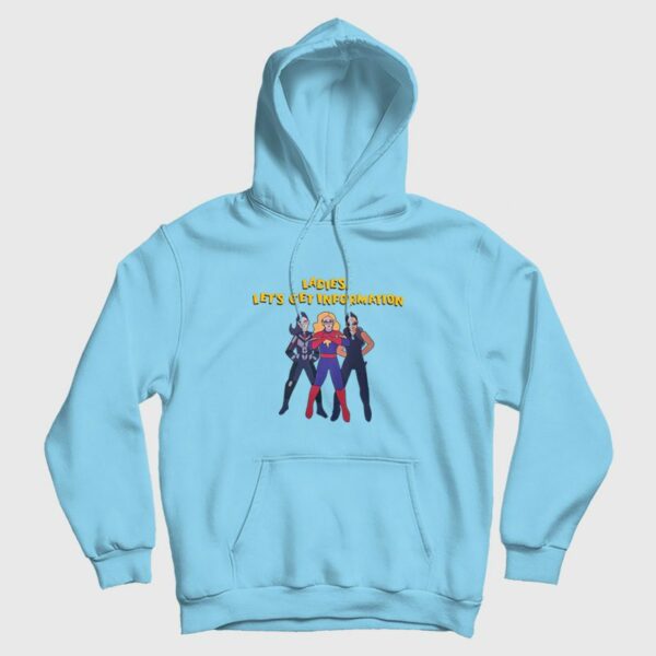 Ms Marvel Ladies Lets Get Information Hoodie