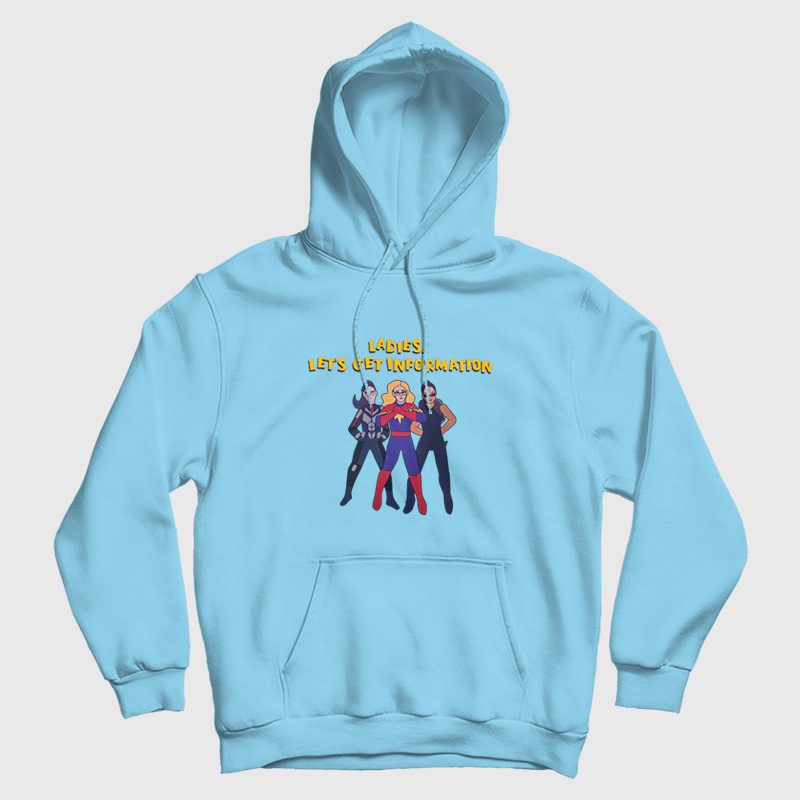 Ms Marvel Ladies Lets Get Information Hoodie Ms Marvel Ladies Lets Get Information Hoodie