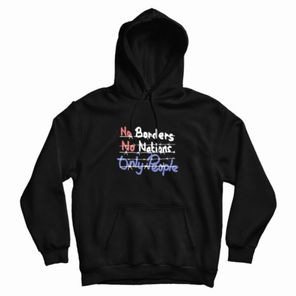 No Borders No Nations Only People Vintage Hoodie