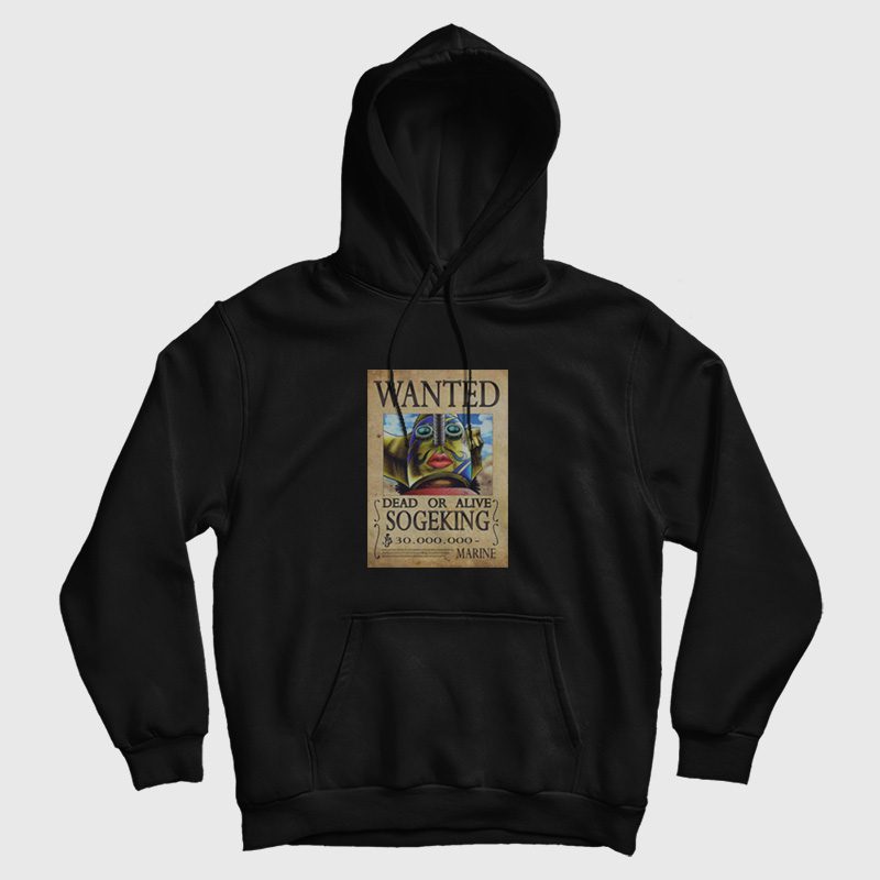 One Piece Sogeking Wanted Poster Hoodie One Piece Sogeking Wanted Poster Hoodie