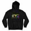 Peace Love Social Word Hoodie