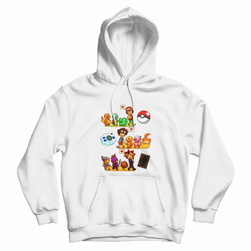 Pokemon Digimon Yugioh Starters Childhood Memory Hoodie Pokemon Digimon Yugioh Starters Childhood Memory Hoodie
