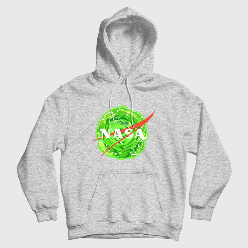 Rick and Morty Nasa Logo Portal Hoodie Rick and Morty Nasa Logo Portal Hoodie