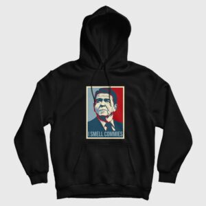 Ronald Reagan I Smell Commies Political Humor Funny Hoodie