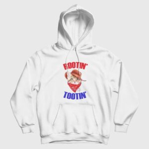 Rootin Tootin Cat Cowboy Vintage Hoodie