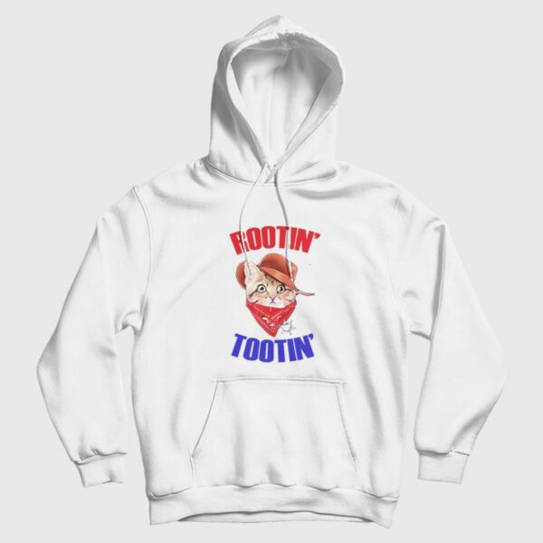 Rootin Tootin Cat Cowboy Vintage Hoodie
