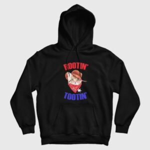 Rootin Tootin Cat Cowboy Vintage Hoodie 3